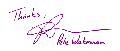 Thanks - Pete