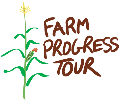 Farm Progress tour; Drawing of a corn stalk